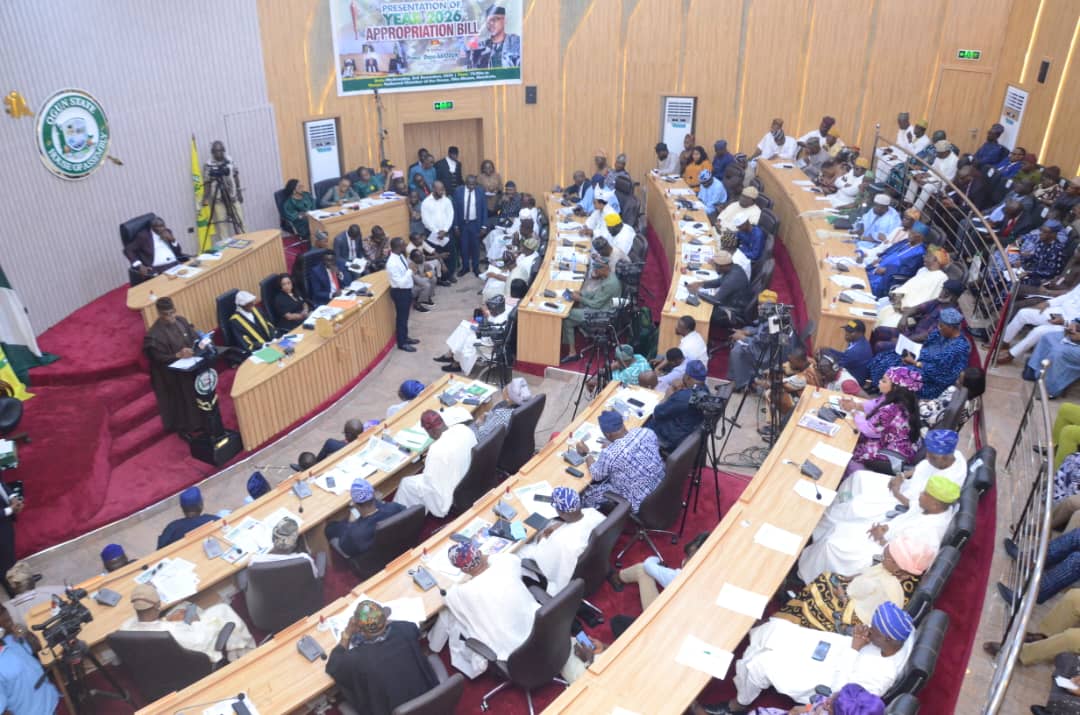 OGUN GOVERNOR PRESENTS N1.669TRN 2026 APPROPRIATION BILL, SETS DEVELOPMENT AGENDA ON SUSTAINABLE LEGACY, AS SPEAKER HIGHLIGHTS MILESTONES