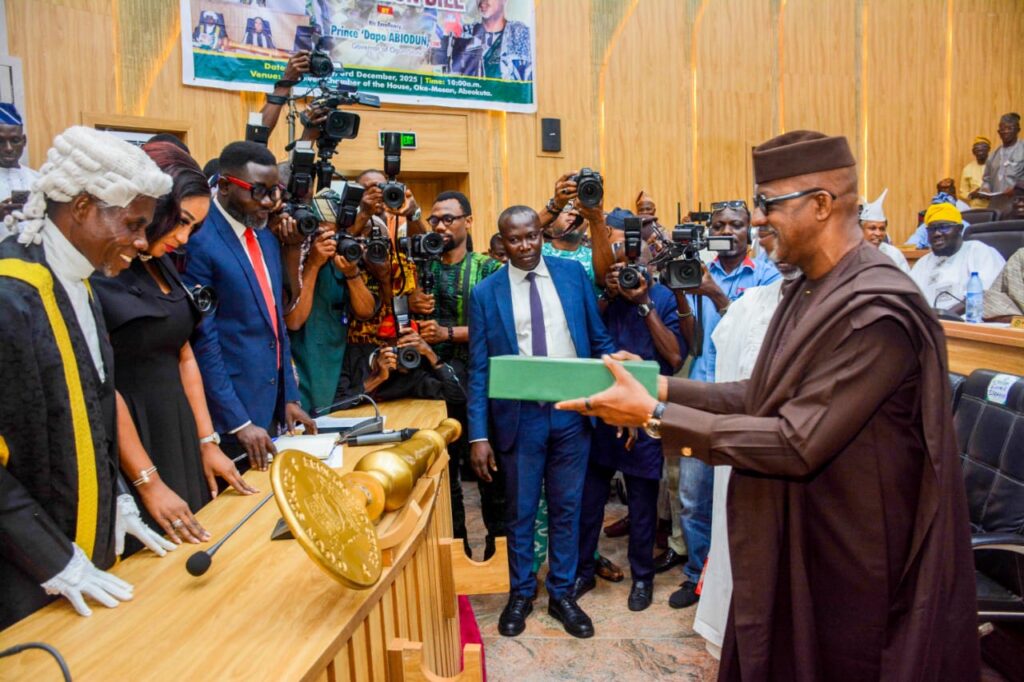 OGUN GOVERNOR PRESENTS N1.669TRN 2026 APPROPRIATION BILL, SETS DEVELOPMENT AGENDA ON SUSTAINABLE LEGACY, AS SPEAKER HIGHLIGHTS MILESTONES